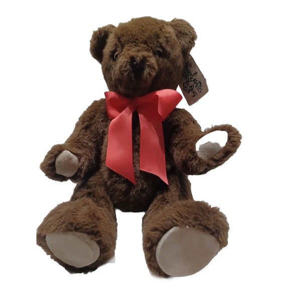 20" VINTAGE BEVERLY HILLS TEDDY BEAR CO BROWN STUFFED Jointed ANIMAL PLUSH TOY - Picture 14 of 15